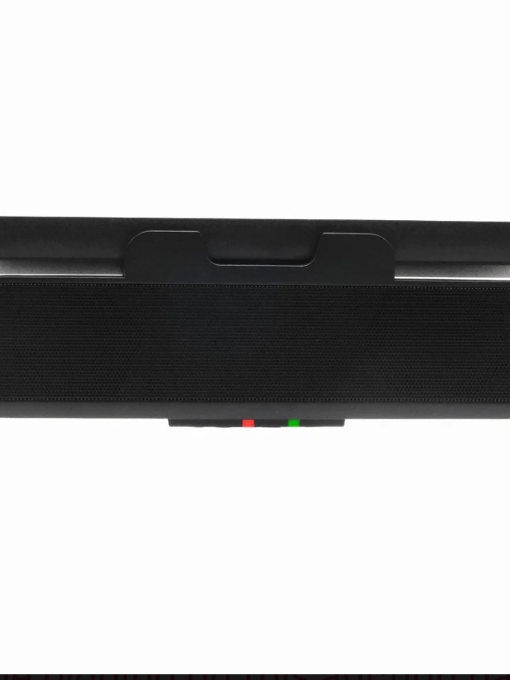 Portable Black Soundbar Speaker with Integrated Controls